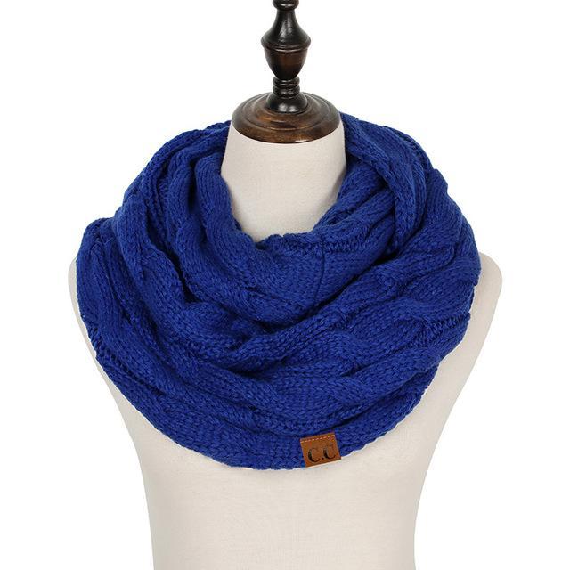 Écharpe Infinity En Maille Torsadée