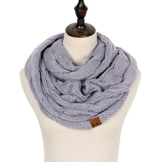 Écharpe Infinity En Maille Torsadée