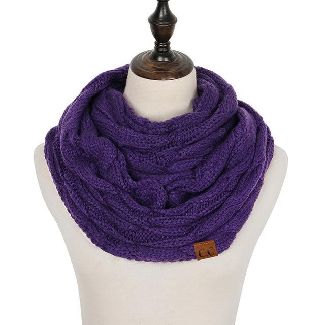 Écharpe Infinity En Maille Torsadée