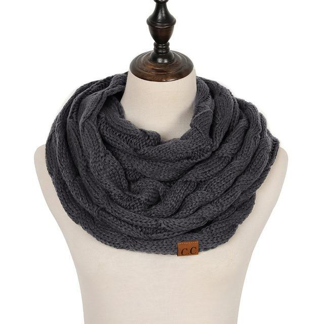 Écharpe Infinity En Maille Torsadée