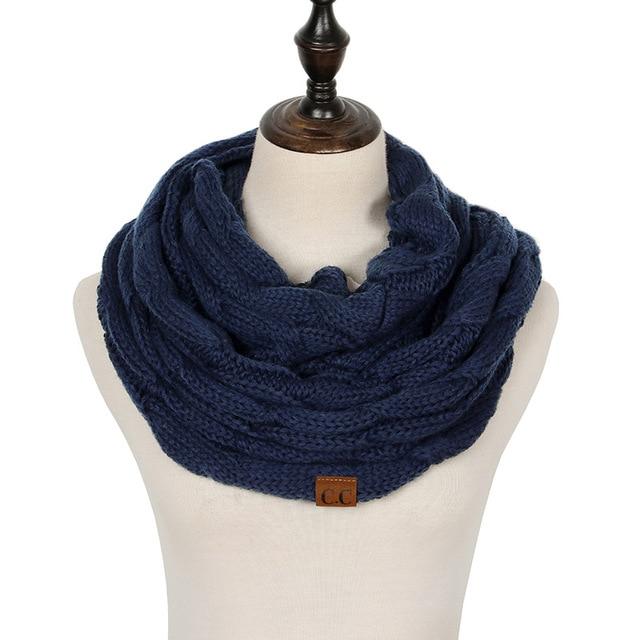 Écharpe Infinity En Maille Torsadée