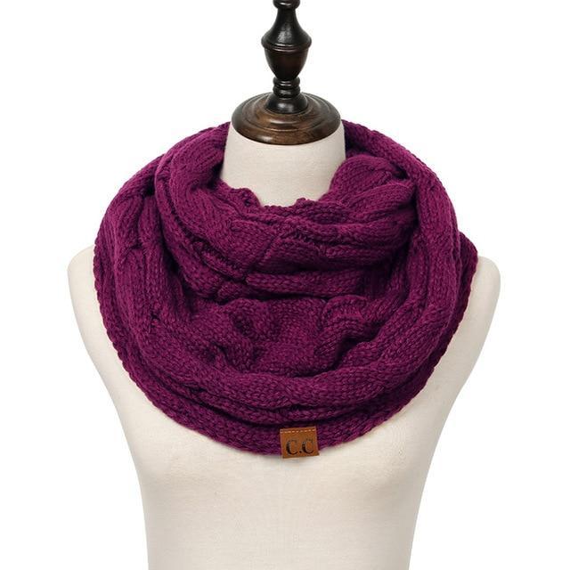 Écharpe Infinity En Maille Torsadée