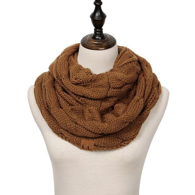 Écharpe Infinity En Maille Torsadée