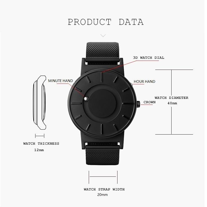Montre-Bracelet À Roulement Magnétique