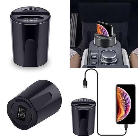 Coupe De Chargeur De Voiture Sans Fil 10W Avec Sortie Usb