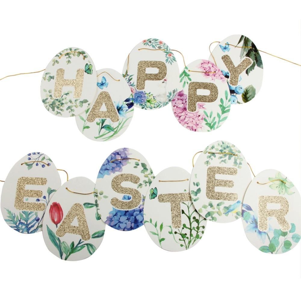 Décoration De Bannière D'Oeuf De Pâques