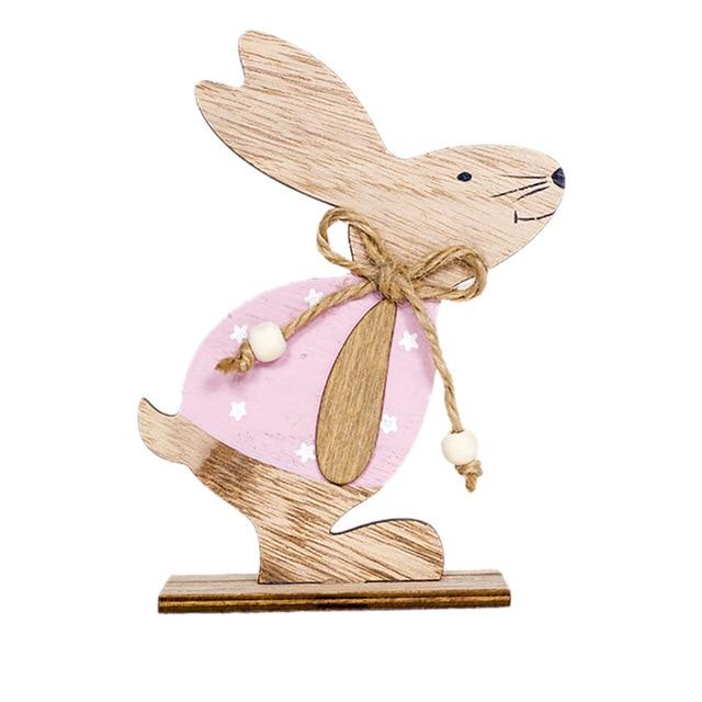 Décorations De Lapin En Bois De Pâques