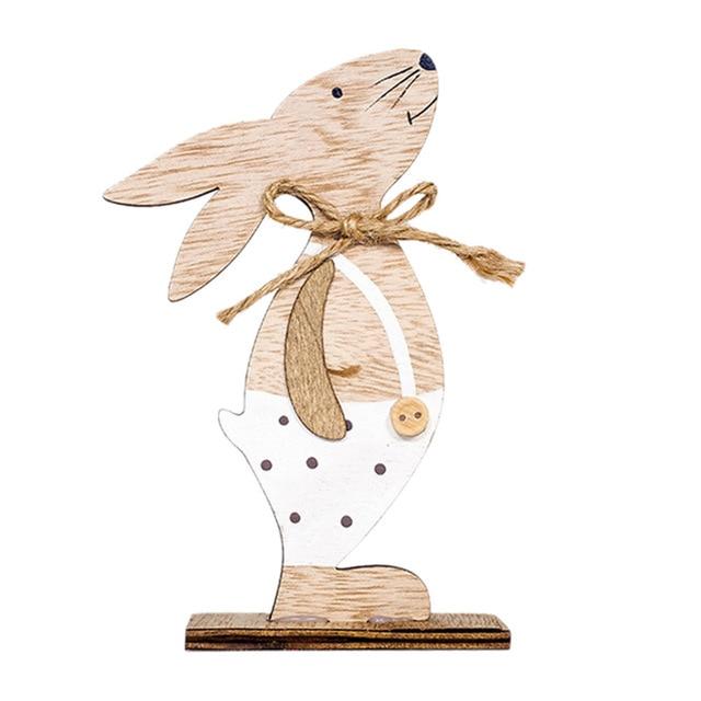 Décorations De Lapin En Bois De Pâques