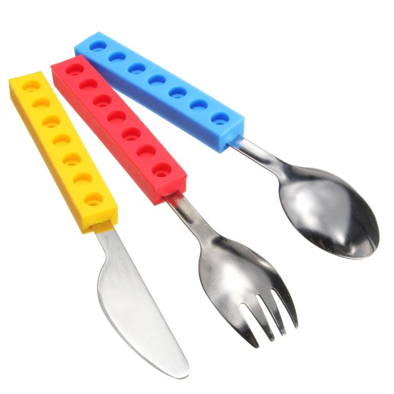Service De Vaisselle En Acier Inoxydable Lego Silicone