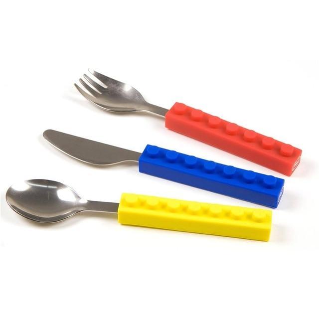 Service De Vaisselle En Acier Inoxydable Lego Silicone
