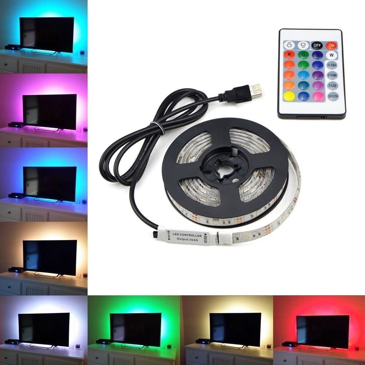 Rvb Tv Led Bandes De Fond Clair