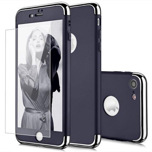 Coque Rigide Rigide 360 ° + Verre Trempé Pour Iphone