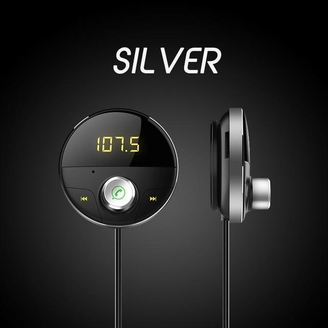 Haut-Parleur Auto Transmetteur Fm Bluetooth Avec Adaptateur Usb