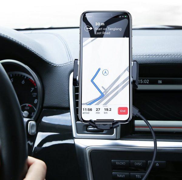Support De Téléphone De Voiture Et Chargeur Rapide Sans Fil