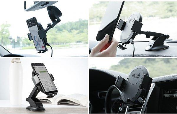 Support De Téléphone De Voiture Et Chargeur Rapide Sans Fil