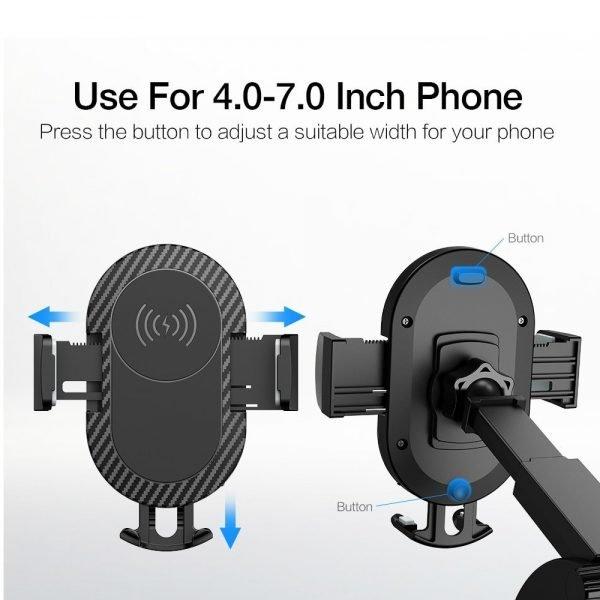 Support De Téléphone De Voiture Et Chargeur Rapide Sans Fil