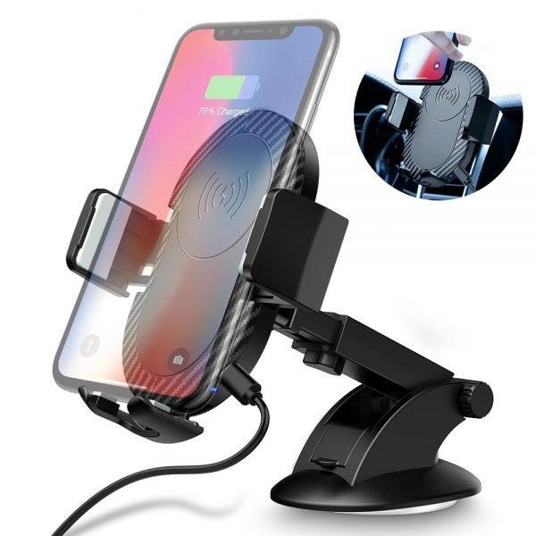 Support De Téléphone De Voiture Et Chargeur Rapide Sans Fil